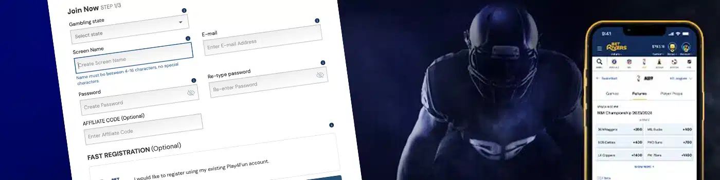 betrivers registration on mobile image