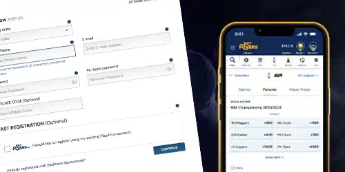 betrivers registration on mobile image